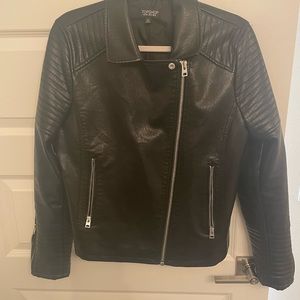 Topshop Vegan leather Moto jacket- size 10